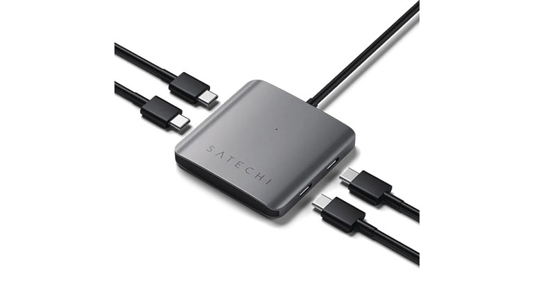 Хаб Satechi Aluminum Type-C 4-Port Hub Space Gray (ST-UC4PHM)
