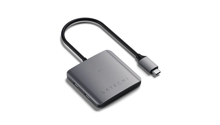 Хаб Satechi Aluminum Type-C 4-Port Hub Space Gray (ST-UC4PHM)
