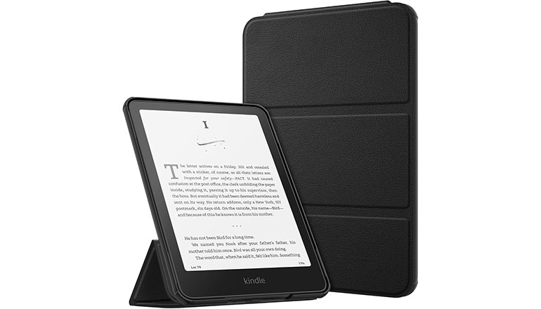 Fintie Trifold Case for 7" Kindle Paperwhite 2024 and Kindle Colorsoft - Ultra Lightweight Foldable Stand Cover Auto Wake/Sleep for Kindle Paperwhite 12th Gen, Black
