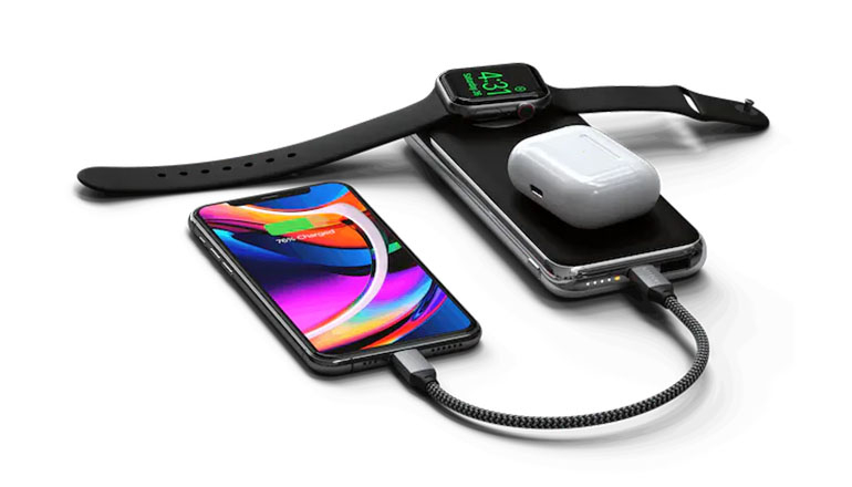 Зарядний пристрій Satechi Quatro Wireless Charger 10 000 mAh Space Gray (ST-UC10WPBM)