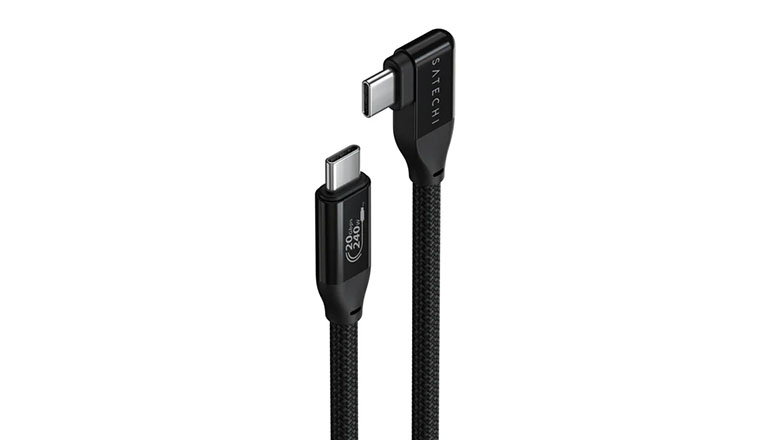 Кабель Satechi Right-Angle USB-C to USB-C Data and Charge Cable (1m) (AP-YCR100K)