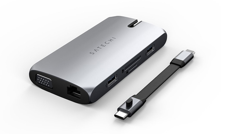 Багатопортовий адаптер Satechi Aluminum USB-C On-the-Go Multiport Adapter Space Grey (ST-UCMBAM)
