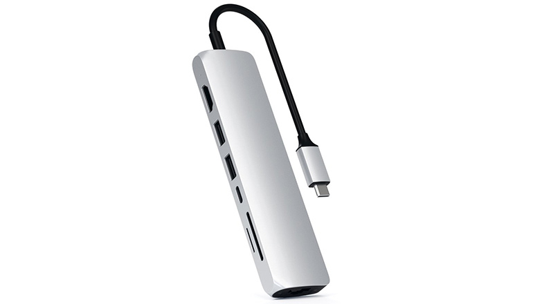 Хаб Satechi Aluminum Type-C Slim Multi-Port with Ethernet Adapter Silver (ST-UCSMA3S)