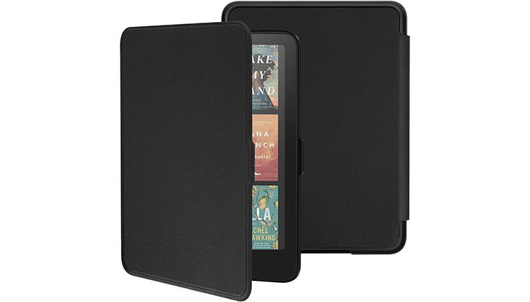 Slim Case for All-New 7" Kindle Paperwhite 12th Gen 2024&Kindle Colorsoft Signature Edition 2024, PU Leather Shell PC Cover with Auto Wake/Sleep,Black
