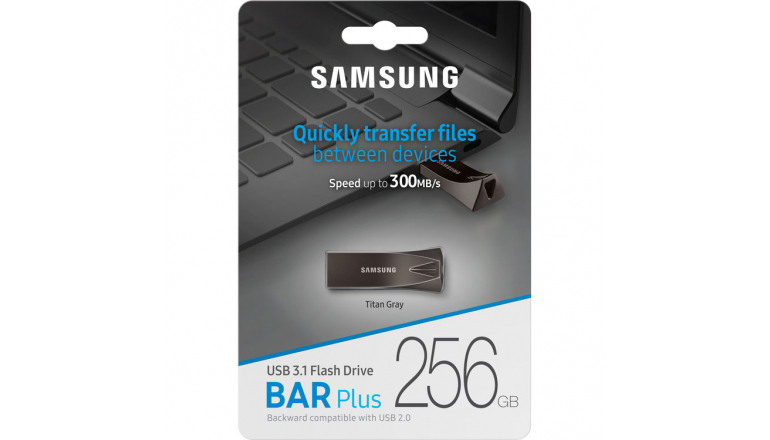 Накопичувач Samsung BAR Plus USB 3.1 256GB (MUF-256BE4/APC) Titan Gray