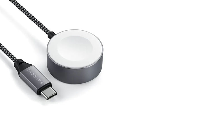 Зарядний кабель Satechi USB-C Magnetic Charging Cable for Apple Watch Space Gray (ST-TCAW7CM)