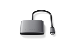 Хаб Satechi Aluminum Type-C 4-Port Hub Space Gray (ST-UC4PHM)