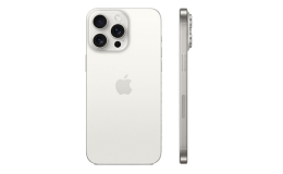 Смартфон Apple iPhone 15 Pro Max 256GB eSIM White Titanium (MU673)