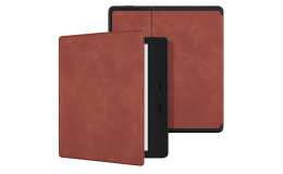 Ayotu Skin Touch Feeling Case for All-New Kindle Oasis(10th Gen, 2019 Release & 9th Gen, 2017 Release),with Auto Wake/Sleep,New Waterproof 7''Kindle Oasis Cover,Soft Shell Series KO The Saddle Brown