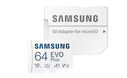 Карта пам’яті SAMSUNG MICRO SDXC EVO+ 64GB V30 W/A (MB-MC64KA/EU)