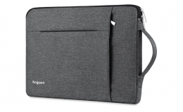 Kogzzen 15-16 Inch Laptop Sleeve with Handle Compatible with MacBook Pro 16/15/ Surface Laptop 15/ Surface Book 2 15, Shockproof Protective Case Carrying Bag, Ultrabook Dell HP Asus Samsung - Gris