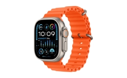 Смврт часы  Apple Watch Ultra 2 GPS + Cellular 49mm Titanium Case with Orange Ocean Band (MREH3)
