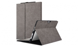 Alcantara Microsoft Surface Pro 8 Protective Case with Stand Grey