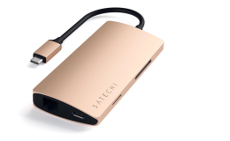 Satechi Aluminum Type-C Multi-Port Adapter 4K with Ethernet V2 Gold (ST-TCMA2G)