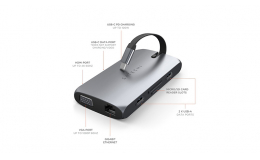 Багатопортовий адаптер Satechi Aluminum USB-C On-the-Go Multiport Adapter Space Grey (ST-UCMBAM)