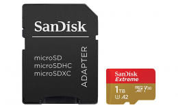 Карта памяти SanDisk 1TB Extreme microSDXC UHS-I Memory Card with Adapter MicroSD (SDSQXA1-1T00-GN6MA)