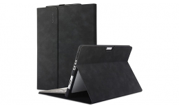 Alcantara Microsoft Surface Pro 8 Protective Case with Stand Black