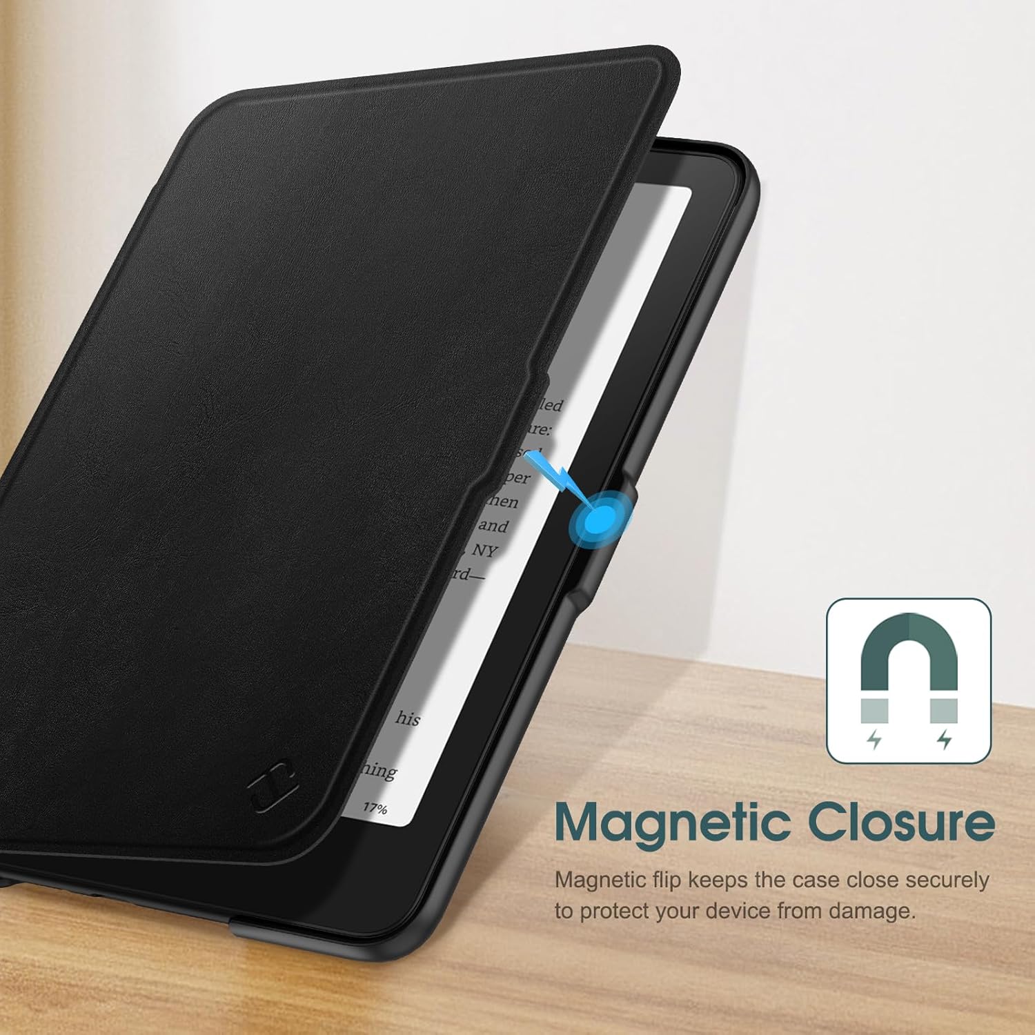 TNP Case for Kindle Paperwhite 12th Generation 2024 or Kindle Colorsoft SE Black v4