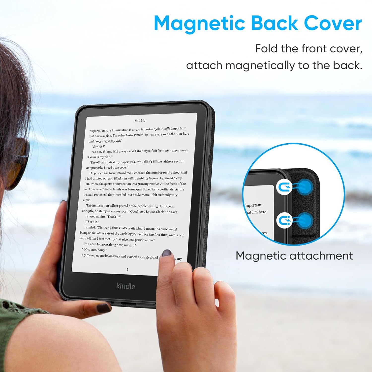 Fintie Trifold Case for 7 Kindle Paperwhite 2024 and Kindle Colorsoft Black v3