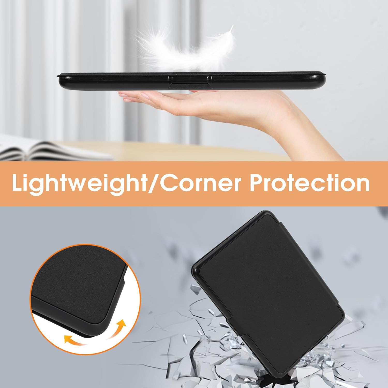 Slim Case for All New 7 Kindle Paperwhite 12th Gen 2024 or Kindle Colorsoft Signature Edition 2024 Black v3