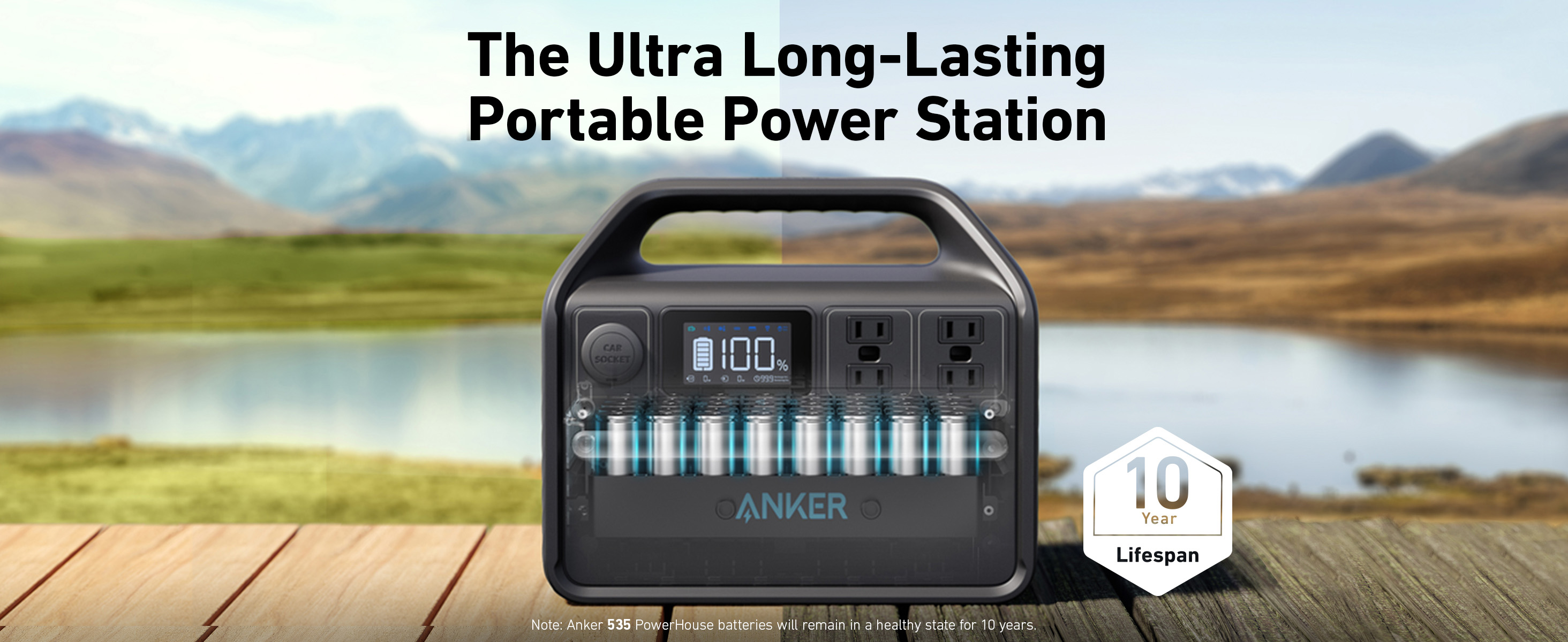 Anker powerhouse 535 portable power station 5 year warranty 10 year lifespan