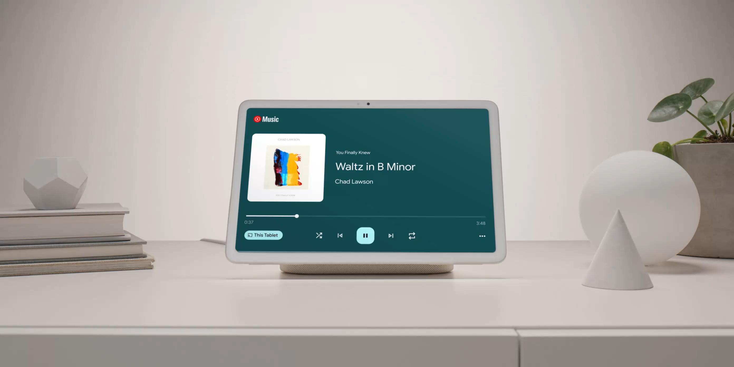 Google Pixel Tablet with built-in speakers for vivid sound