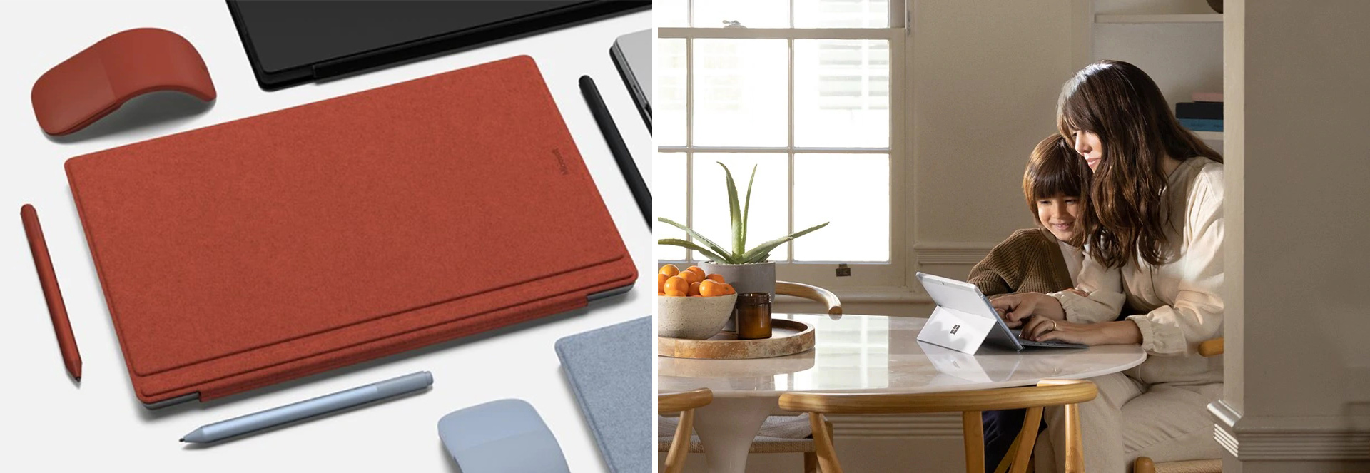 Surface-Go-Signature-Type-Cover Poppy Red and accessories