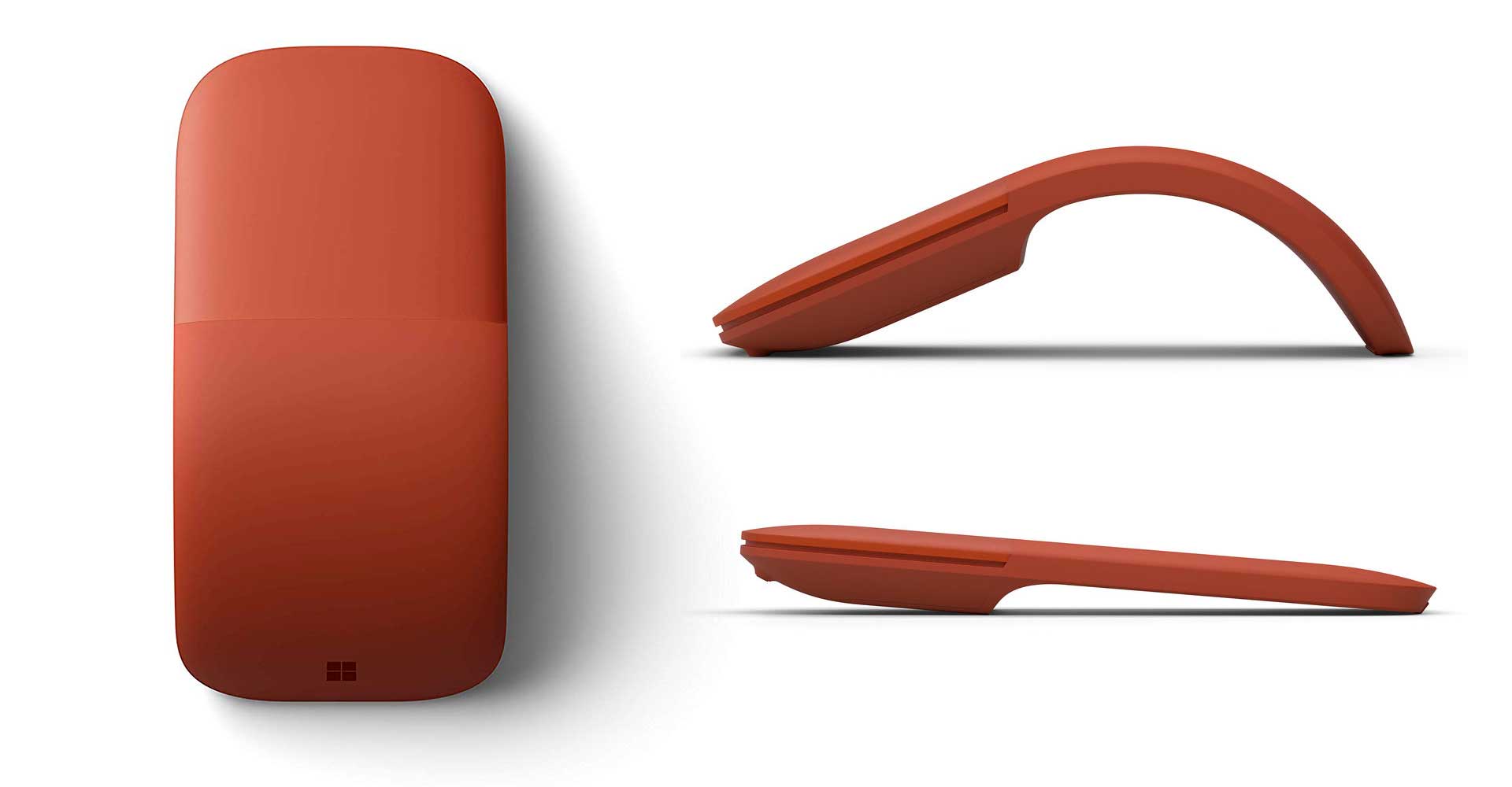Surface Arc Mouse Poppy Red - конструкция "гнучкій хвіст"