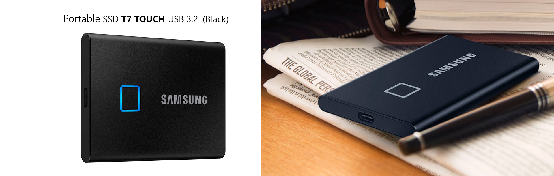 Портативний зовнішній SSD накопичувач T7 Touch від Samsung