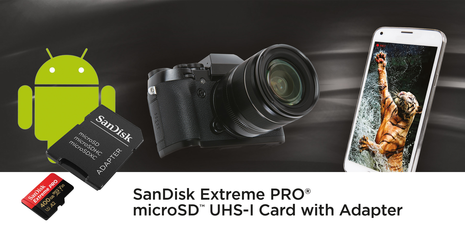 SanDisk Extreme Pro microSD card 400 gb з адаптером