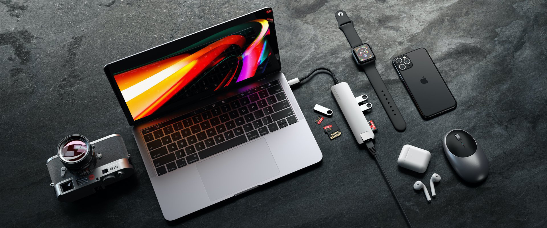 Ультрапортовый адаптер USB Slim от Satechi с портом Gigabit Ethernet