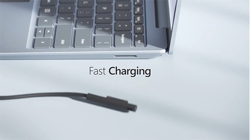 Surface Laptop Go обладает длительным зарядом батареи до 13 часов. А если этого недостаточно - функция быстрой зарядки всего за час восполнит заряд до 80%