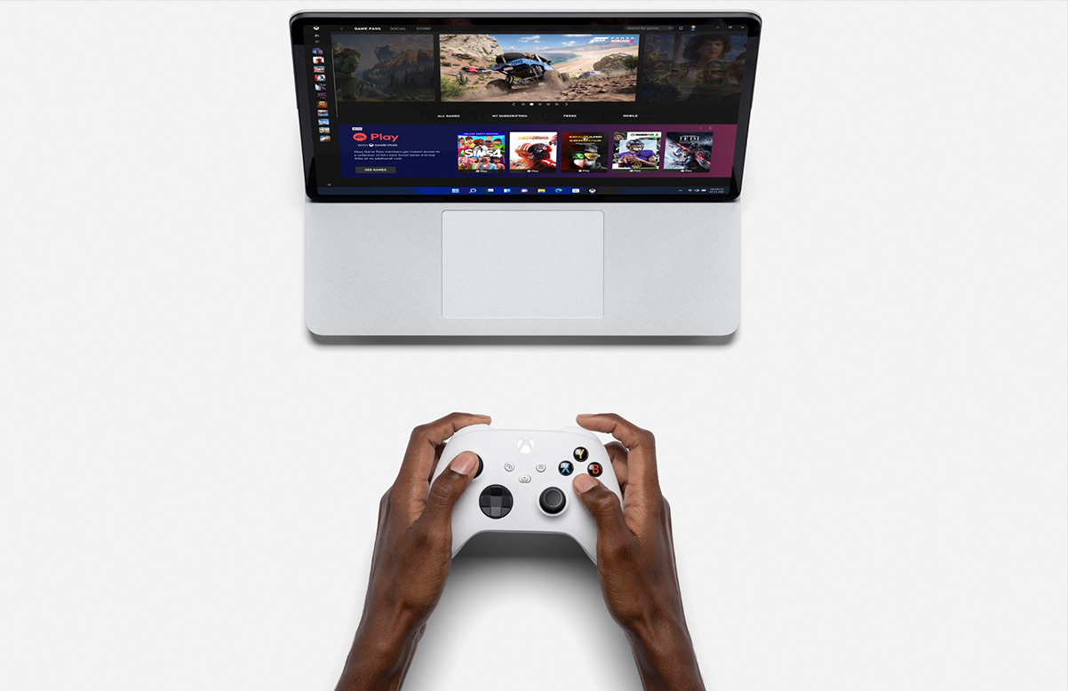 Surface laptop studio with Xbox